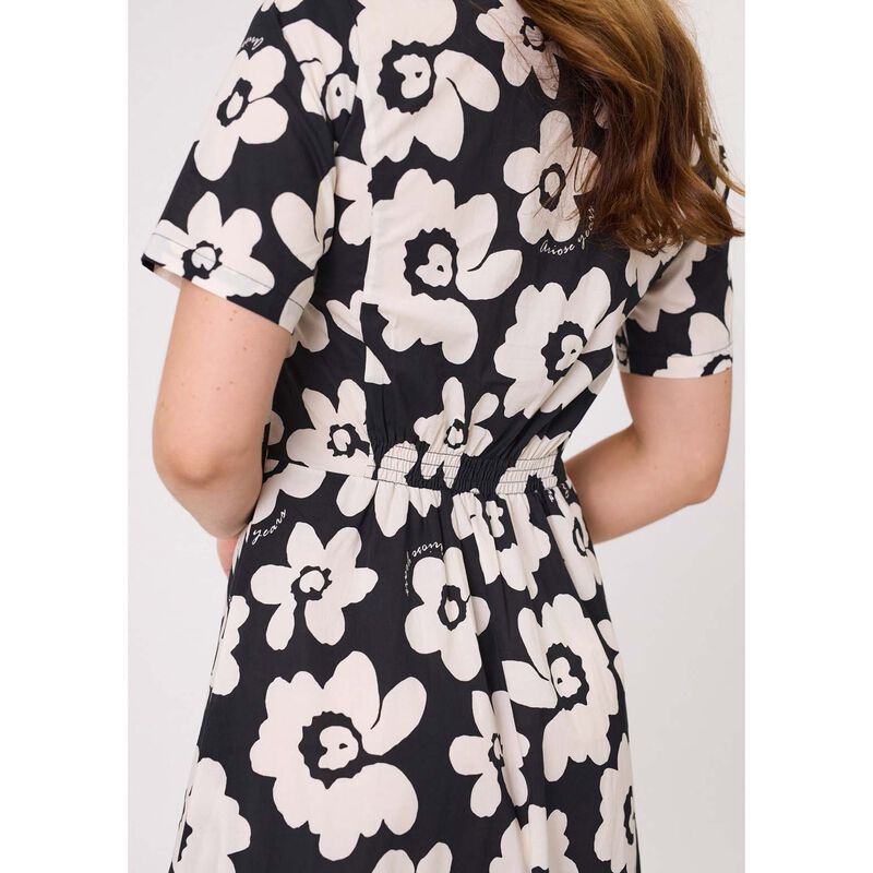 Lemon Tree Marta Dress Black White Floral image number 2